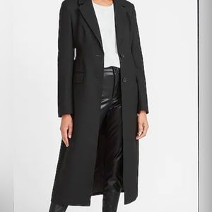Express button front black coat